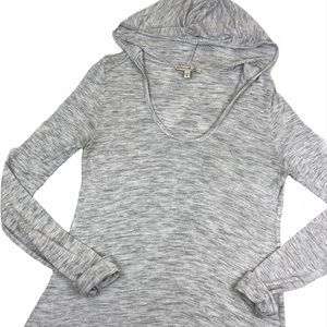 Express One Eleven | Long Tee/Tunic Shirt Gray Hoodie